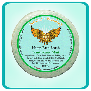 CBD Bath Bomb Frankincense Mint 100mg